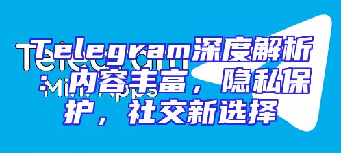 Telegram深度解析：内容丰富，隐私保护，社交新选择