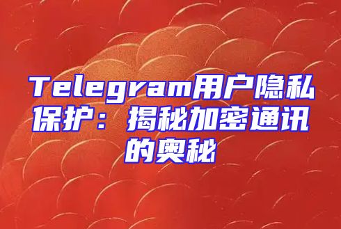 Telegram用户隐私保护：揭秘加密通讯的奥秘