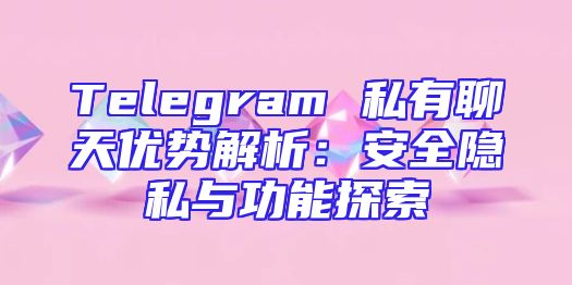 Telegram 私有聊天优势解析：安全隐私与功能探索