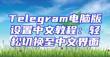 Telegram电脑版设置中文教程：轻松切换至中文界面