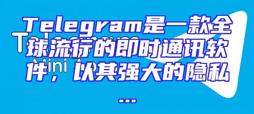 Telegram是一款全球流行的即时通讯软件，以其强大的隐私...