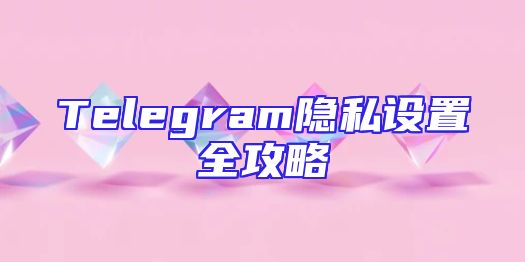 Telegram隐私设置全攻略
