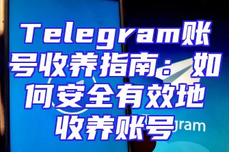 Telegram账号收养指南：如何安全有效地收养账号