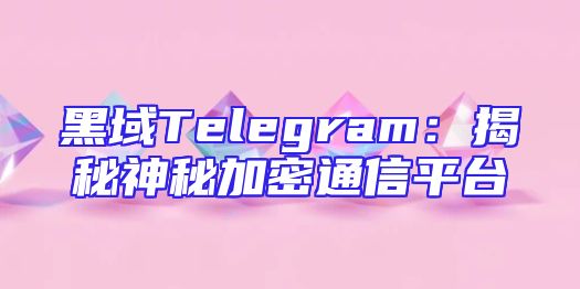黑域Telegram：揭秘神秘加密通信平台