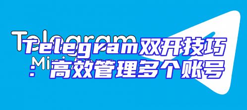 Telegram双开技巧：高效管理多个账号