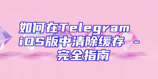 如何在Telegram iOS版中清除缓存 - 完全指南