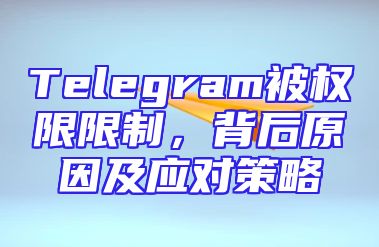 Telegram被权限限制，背后原因及应对策略